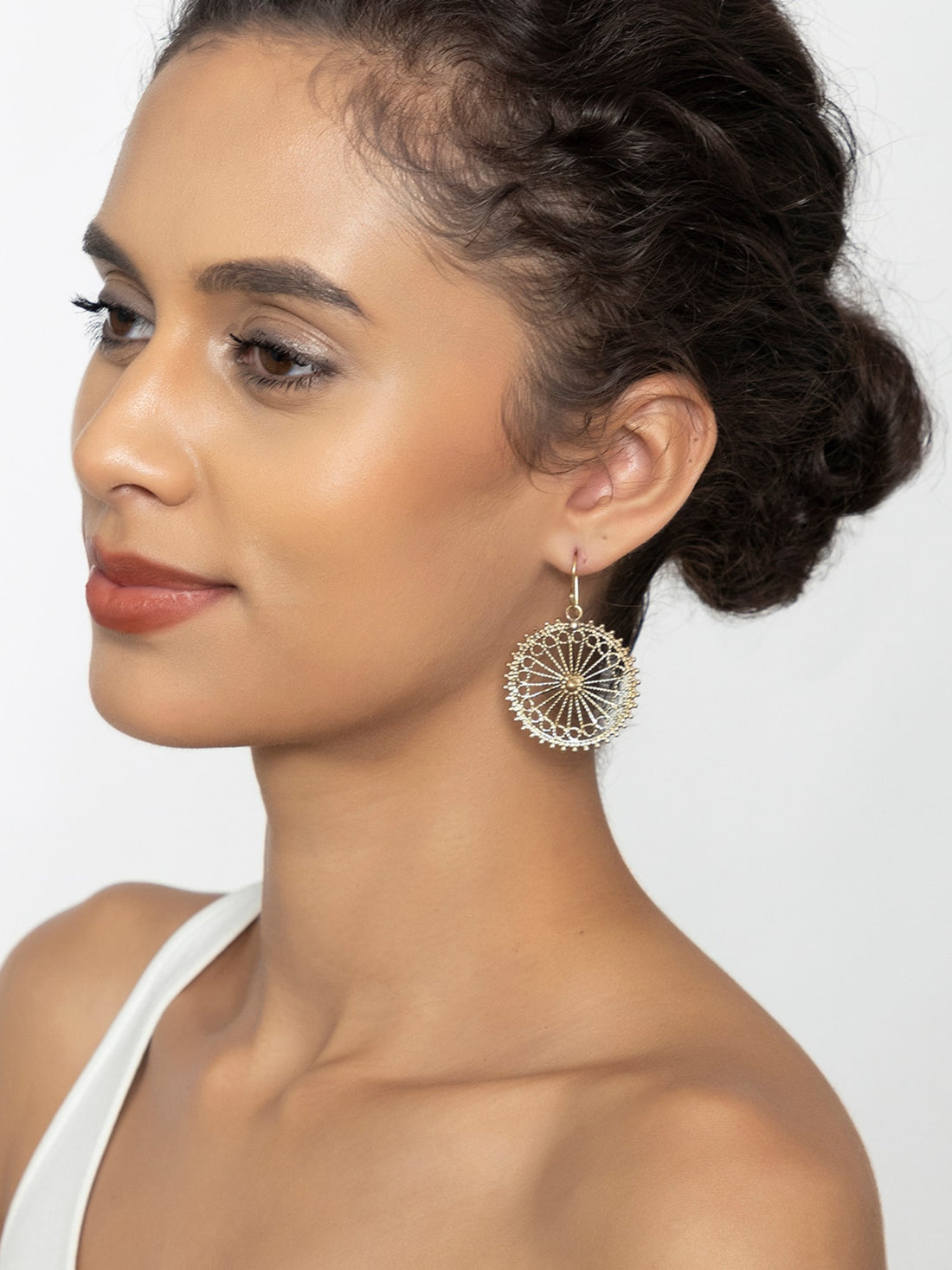Daily Wear Drops & Danglers Earrings - Vibrant Traditions Gold and Silver-Plated Brass Earrings By Studio One Love