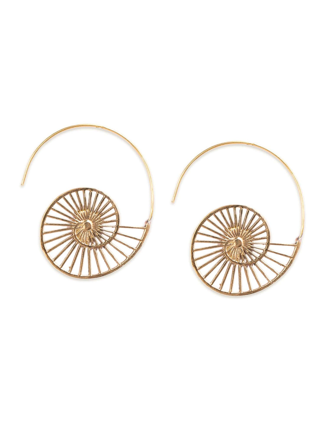 Festive Wear Hoops Earrings - Western Gold-Plated Brass Earrings By Studio One Love