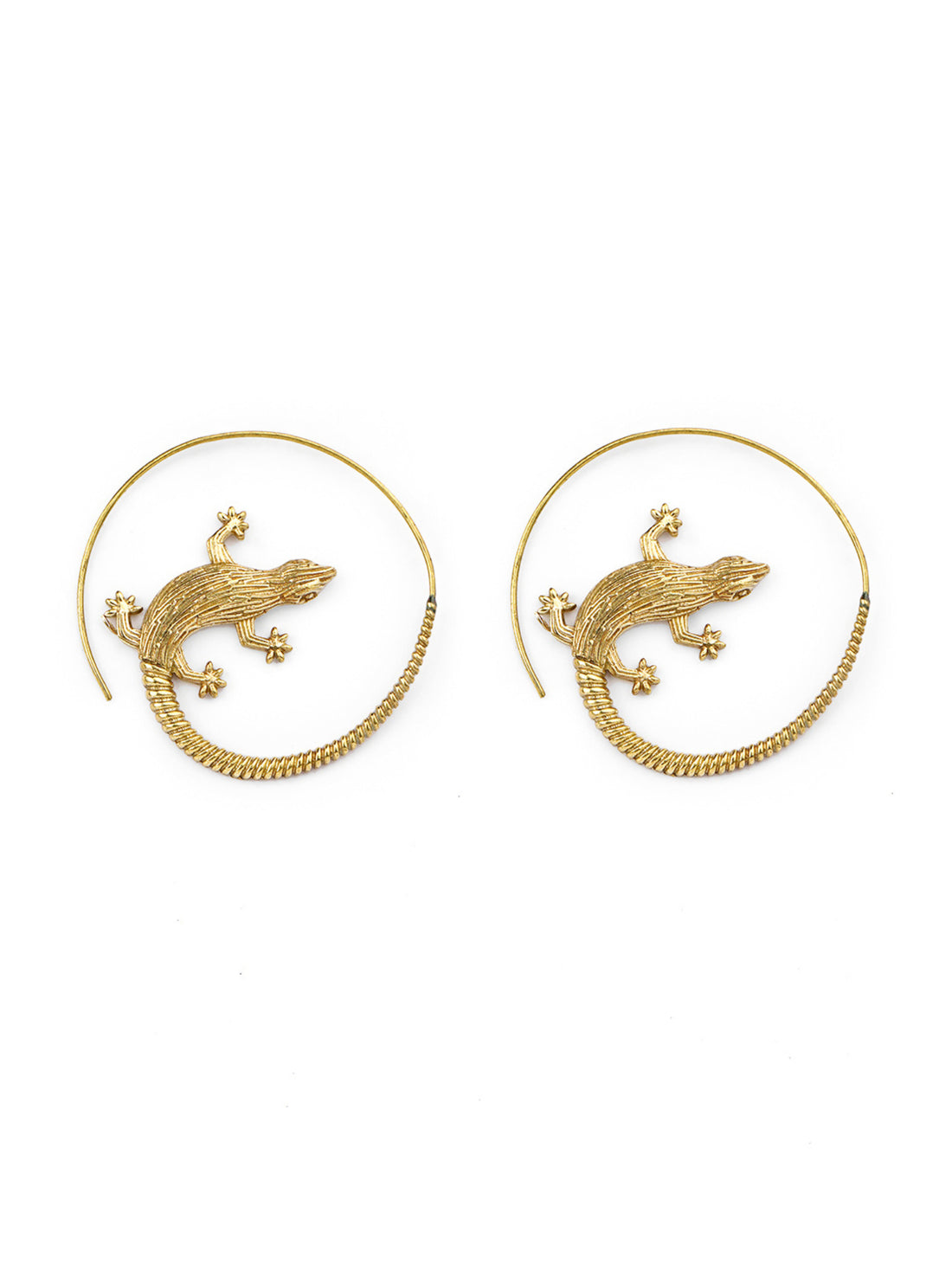 Party Wear Hoops Earrings - Western Gold and Silver-Plated Brass Earrings By Studio One Love