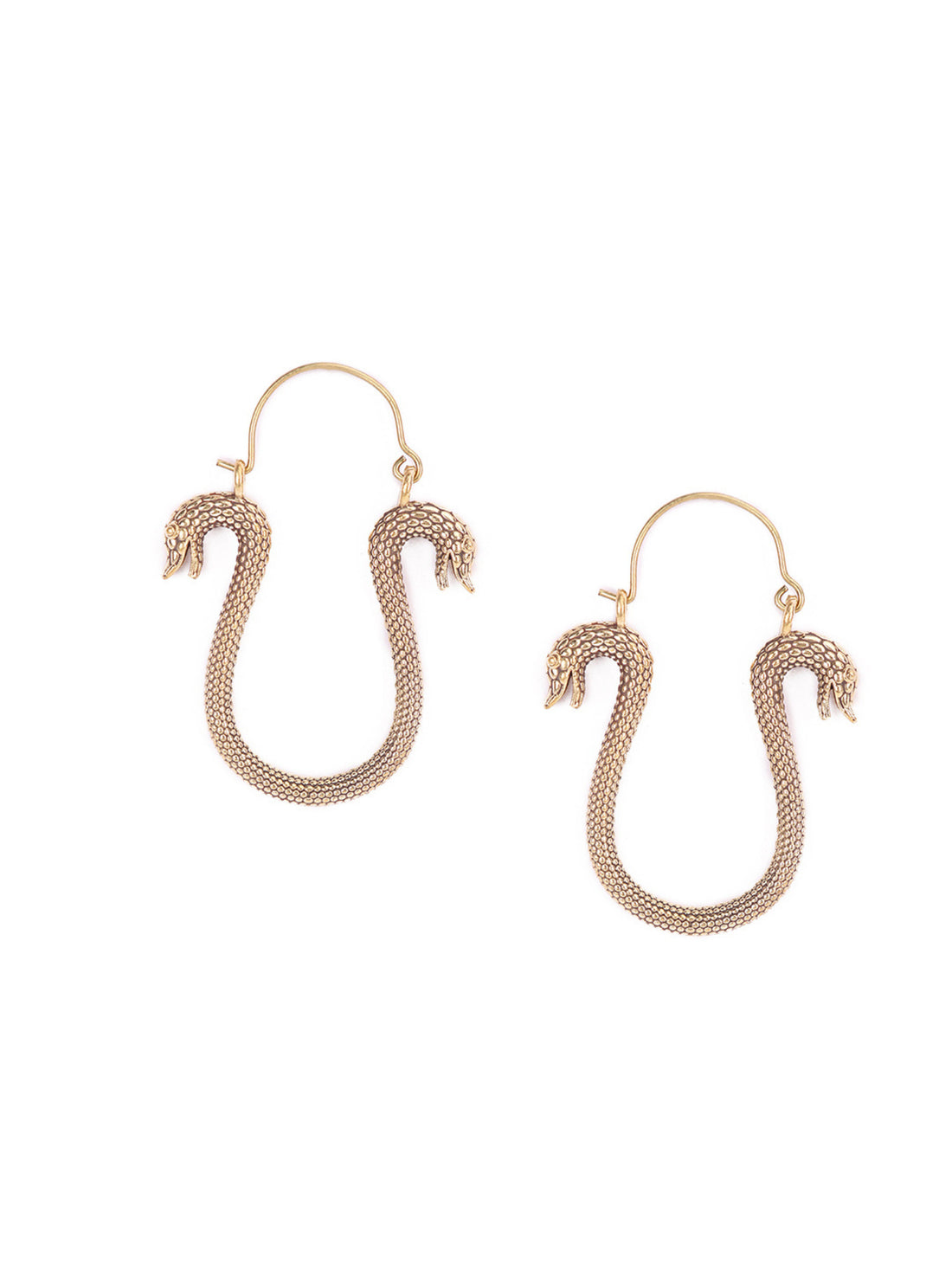 Party Wear Hoops Earrings - Western Gold-Plated Brass Earrings By Studio One Love