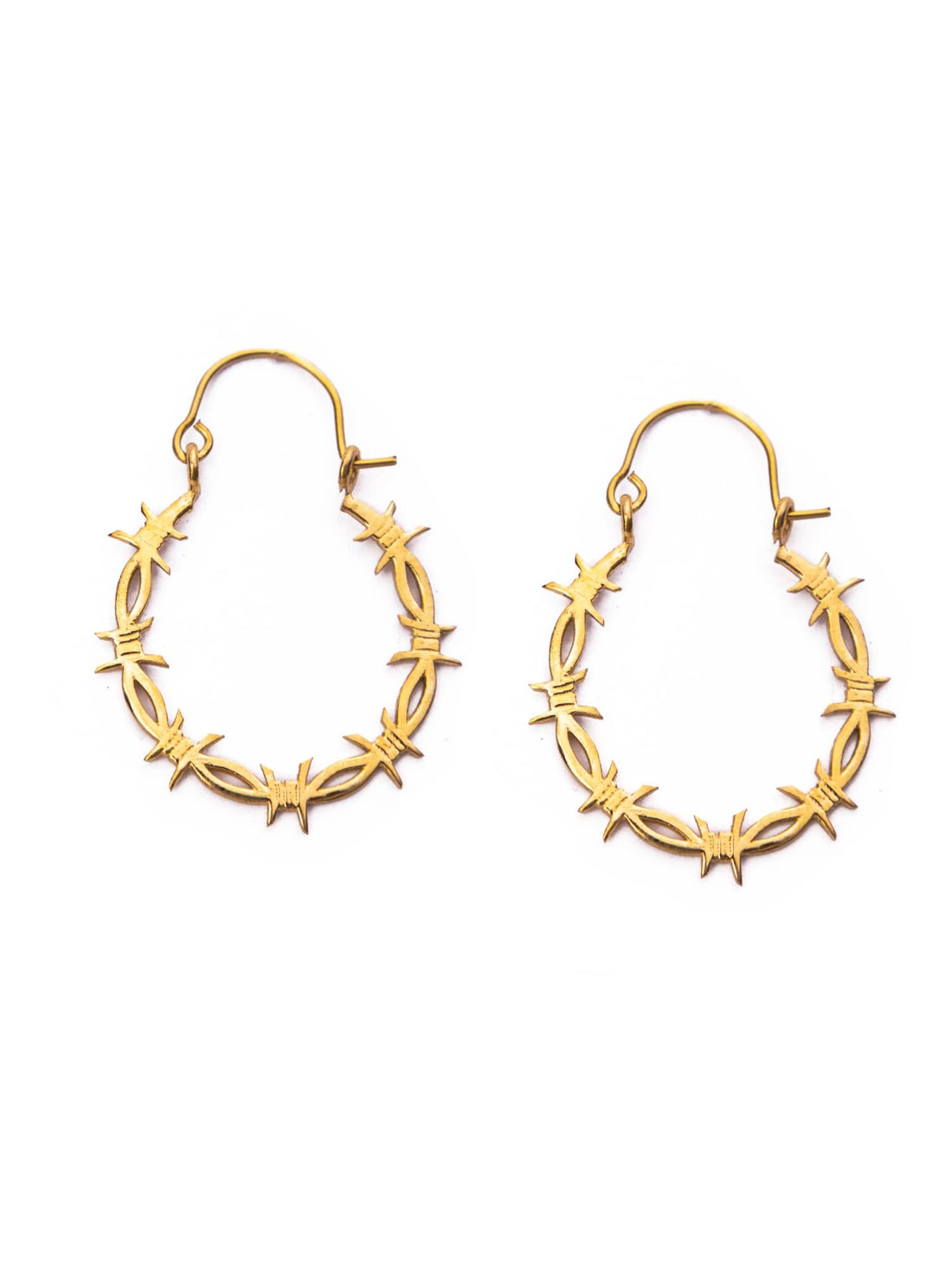 Daily Wear Hoops Earrings - Western Gold-Plated Brass Earrings By Studio One Love