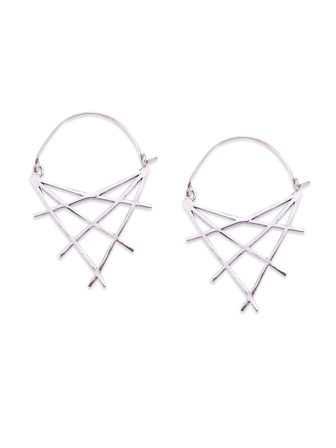 Work Wear Hoops Earrings - Western Gold and Silver-Plated Brass Earrings By Studio One Love