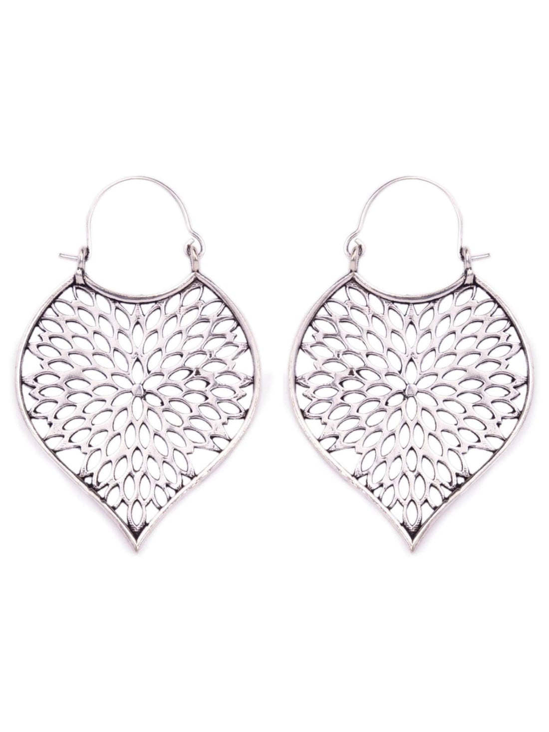 Daily Wear Hoops Earrings - Artisan Accents Silver-Plated Brass Earrings By Studio One Love