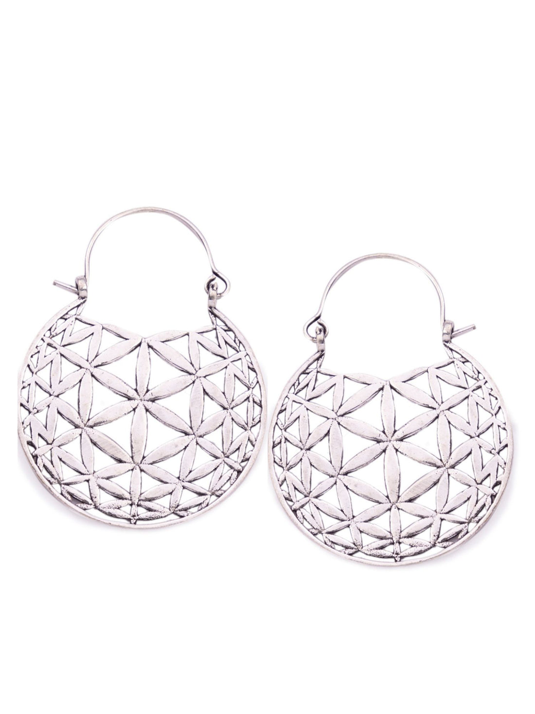 Daily Wear Hoops Earrings - Traditional Silver-Plated Brass Earrings By Studio One Love