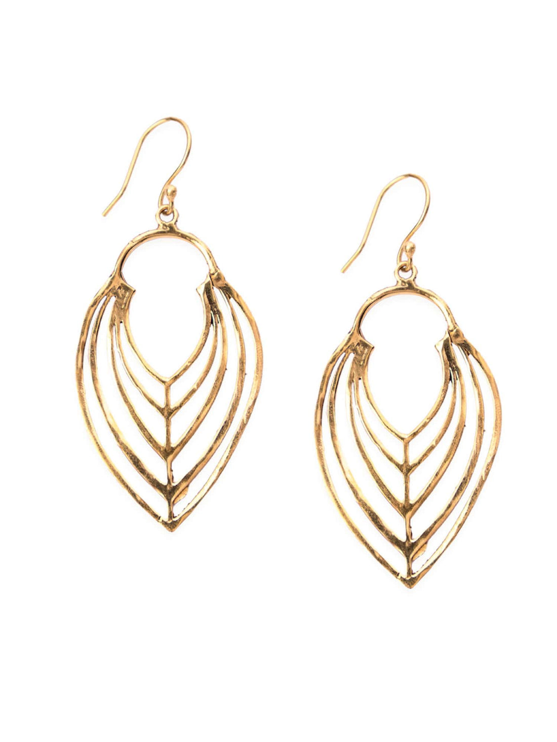 Festive Wear Drops & Danglers Earrings - Western Gold-Plated Brass Earrings By Studio One Love