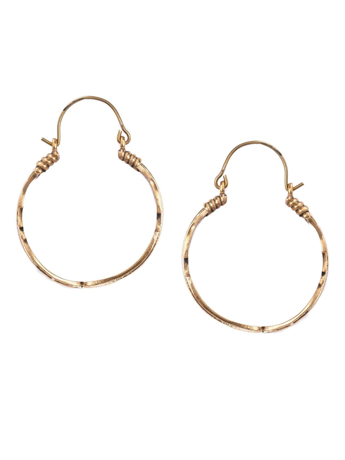 Daily Wear Hoops Earrings - Traditional Gold-Plated Brass Earrings By Studio One Love