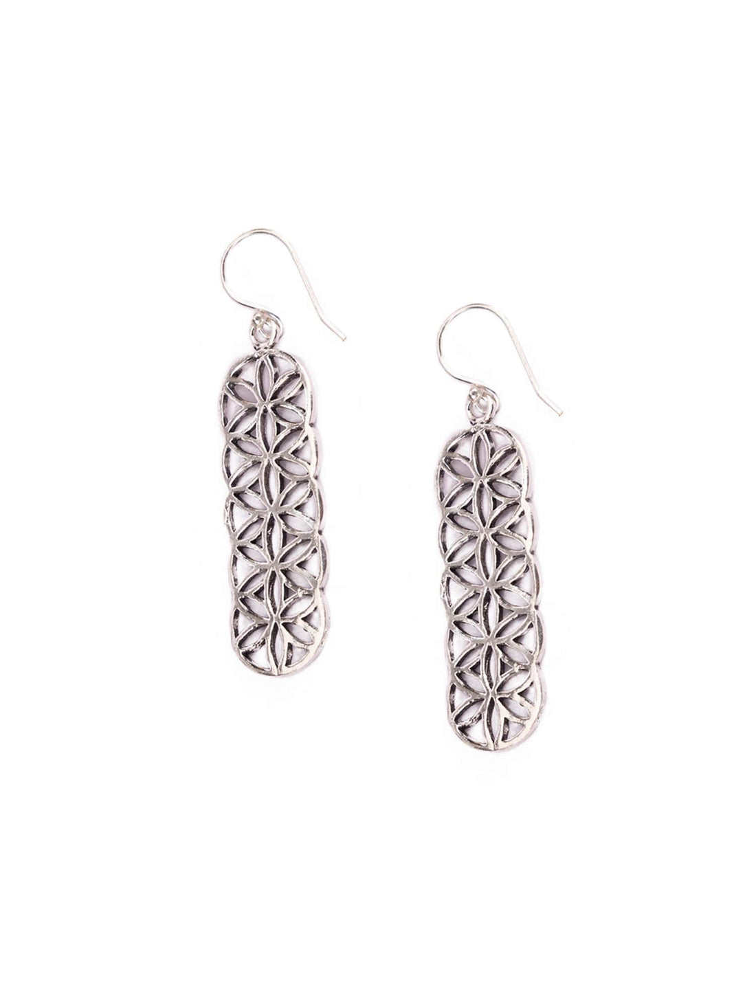 Festive Wear Drops & Danglers Earrings - Festive Facets Silver-Plated Brass Earrings By Studio One Love