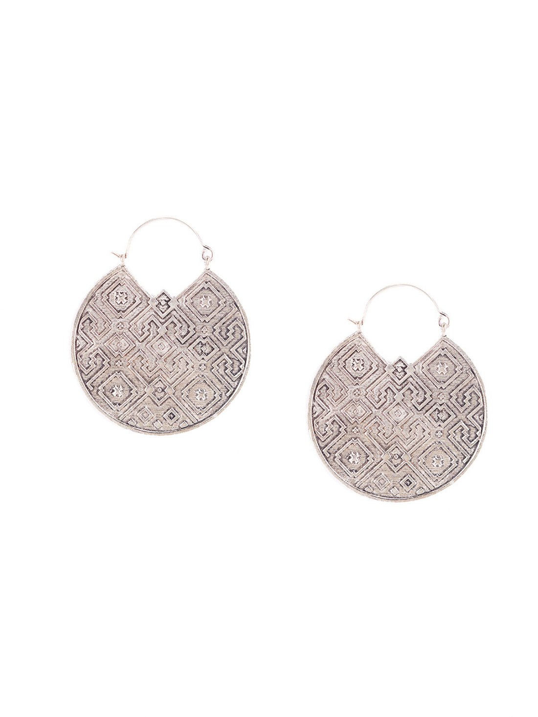 Festive Wear Hoops Earrings - Western Gold and Silver-Plated Brass Earrings By Studio One Love