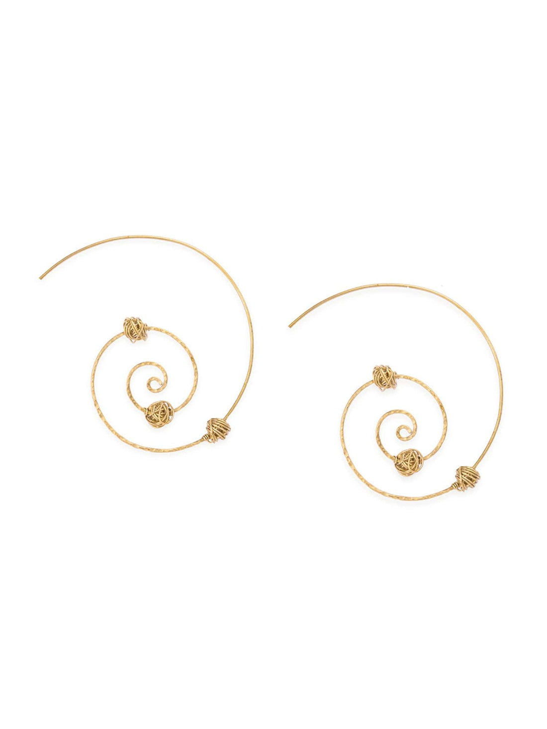 Festive Wear Hoops Earrings - Minimal Gold-Plated Brass Earrings By Studio One Love