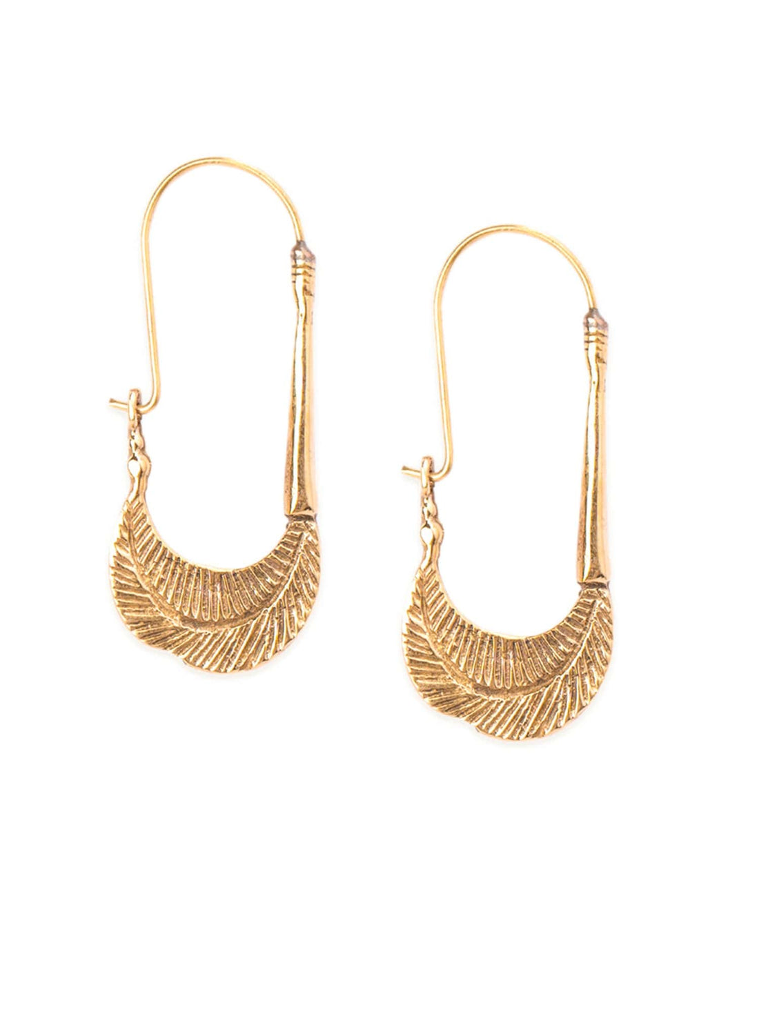 Festive Wear Hoop Earrings - Western Gold-Plated Brass Earrings By Studio One Love