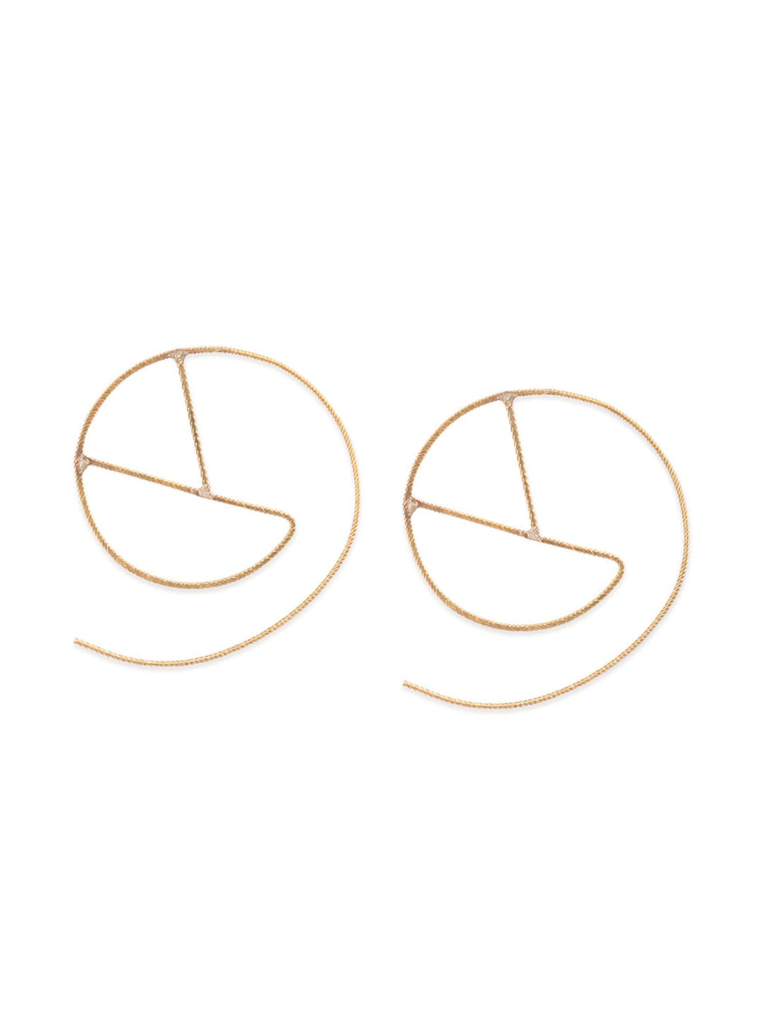 Daily Wear Hoops Earrings - Western Gold-Plated Brass Earrings By Studio One Love