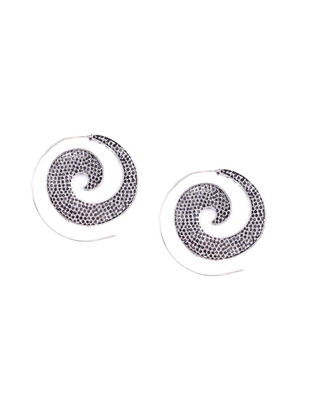 Daily Wear Hoops Earrings - Western Silver-Plated Brass Earrings By Studio One Love