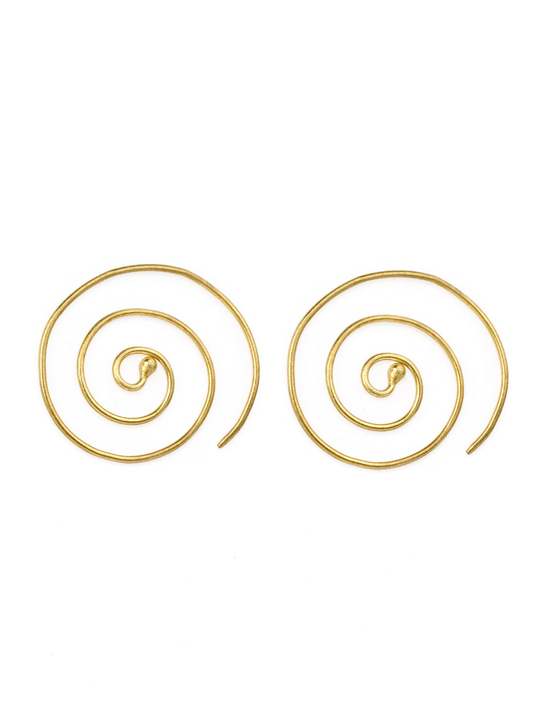 Work Wear Hoops Earrings - Western Gold-Plated Brass Earrings By Studio One Love