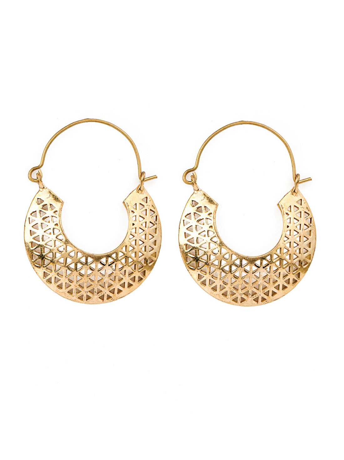 Festive Wear Hoops Earrings - Traditional Gold and Silver-Plated Brass Earrings By Studio One Love