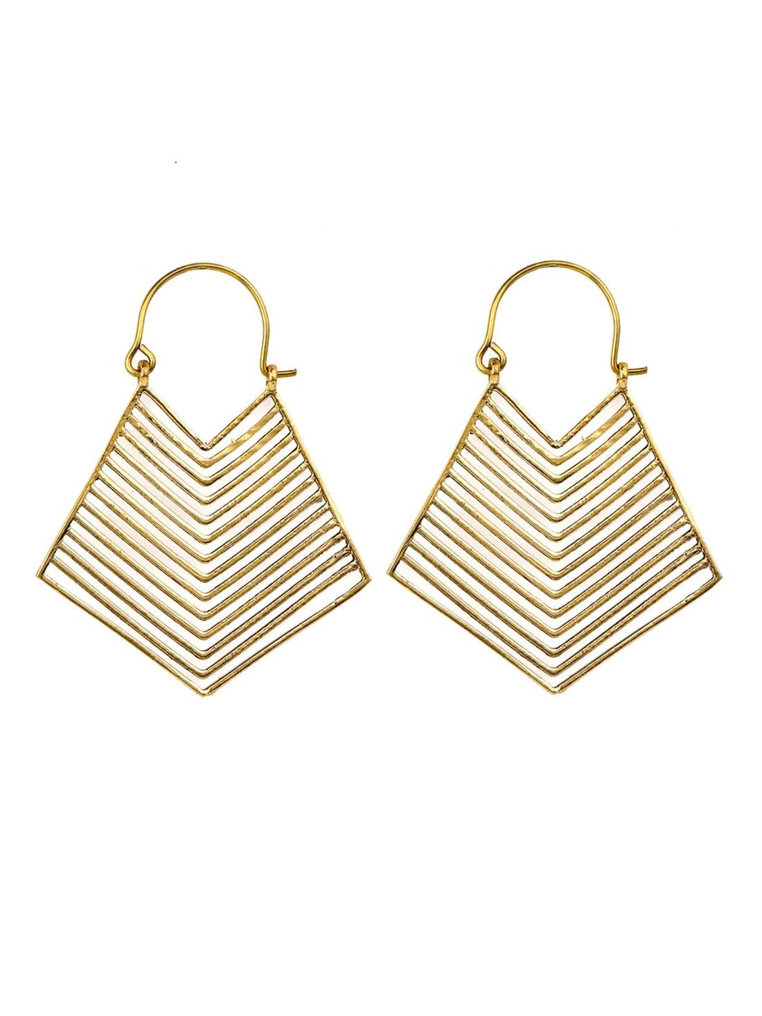 Daily Wear Hoops Earrings - Minimal Gold-Plated Brass Earrings By Studio One Love