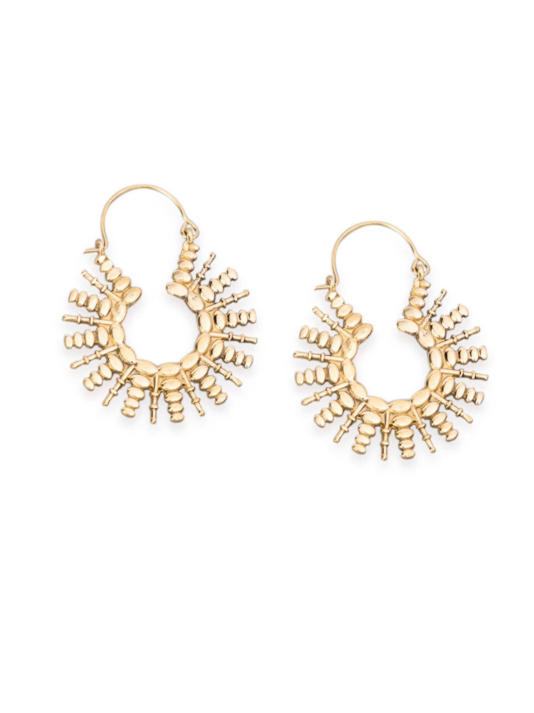 Daily Wear Hoops Earrings - Traditional Gold-Plated Brass Earrings By Studio One Love