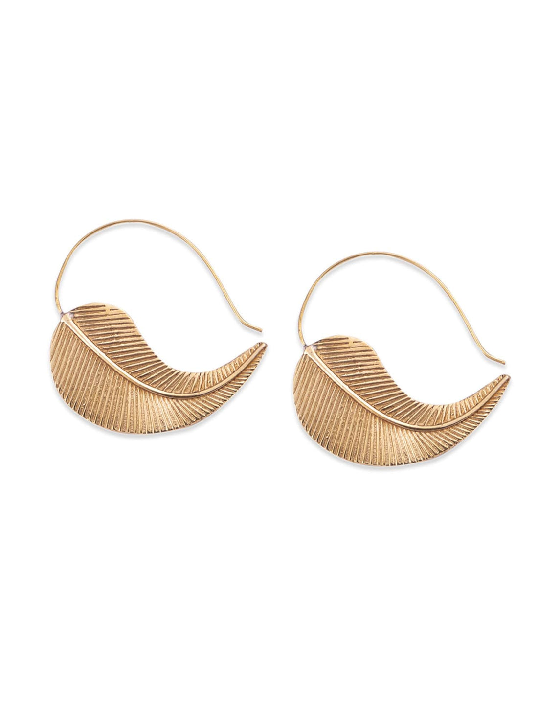 Party Wear Drops & Danglers Earrings - Leafy Elegance Gold-Plated Brass Earrings By Studio One Love