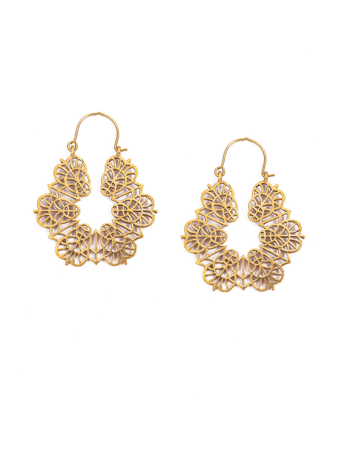 Daily Wear Hoops Earrings - Traditional Gold and Silver-Plated Brass Earrings By Studio One Love