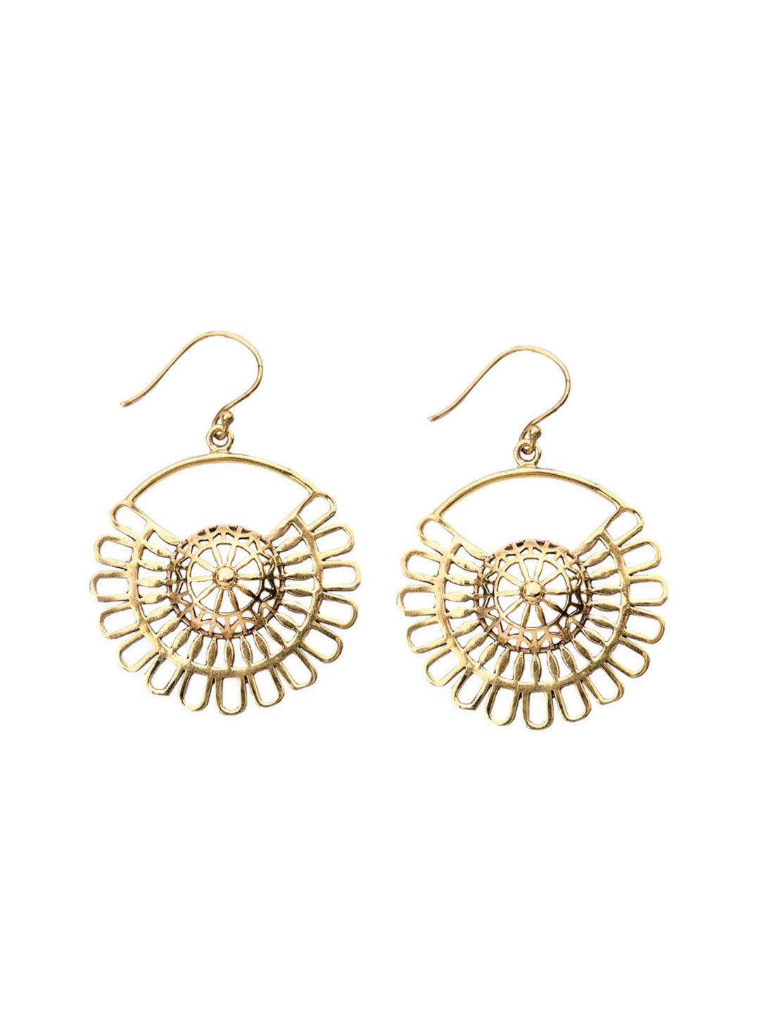 Festive Wear Drops and Danglers Earrings - Western Gold-Plated Brass Earrings By Studio One Love