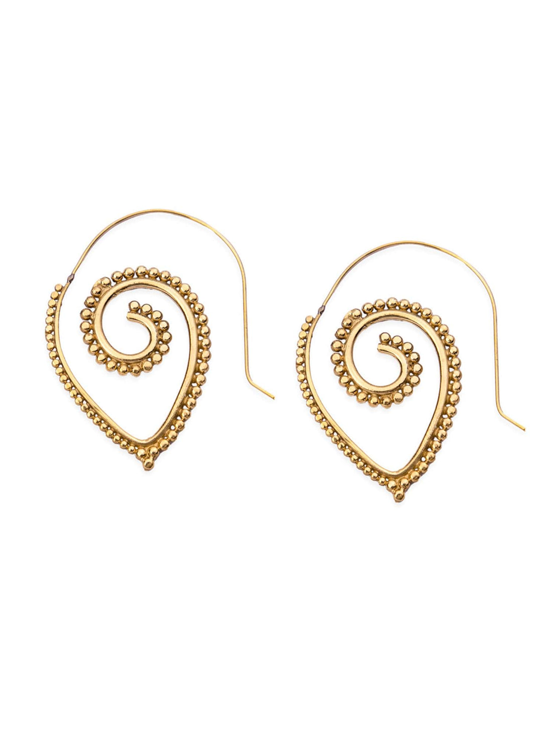 Festive Wear Hoops Earrings - Western Gold-Plated Brass Earrings By Studio One Love