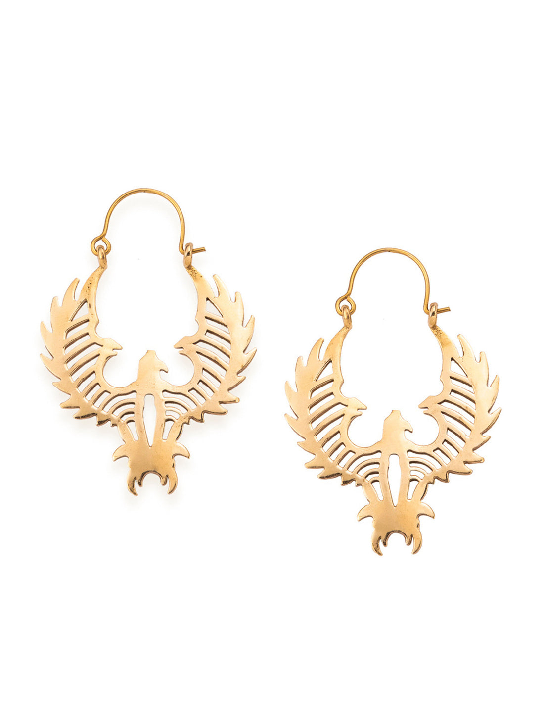 Party Wear Hoops Earrings - Western Gold and Silver-Plated Brass Earrings By Studio One Love