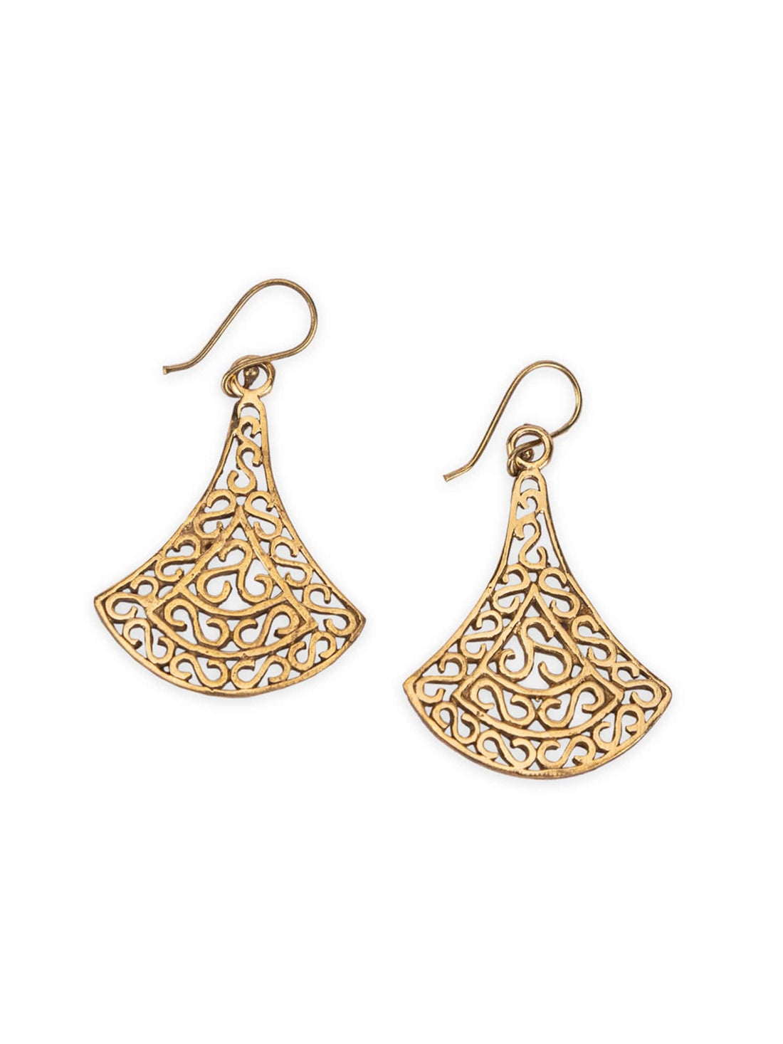 Daily Wear Drops & Danglers Earrings - Ethnic Elegance Gold-Plated Brass Earrings By Studio One Love
