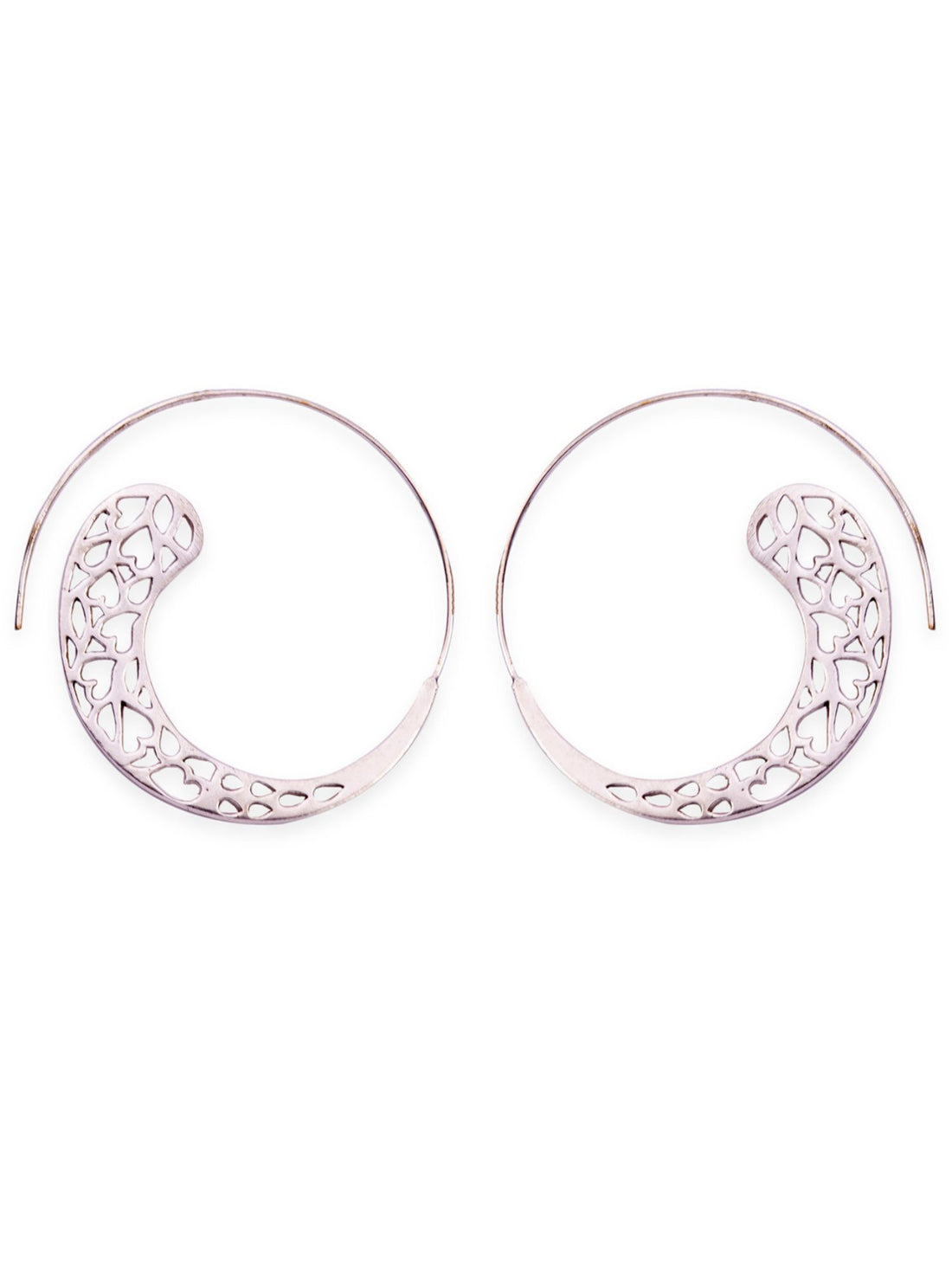 Work Wear Hoops Earrings - Western Gold and Silver-Plated Brass Earrings By Studio One Love