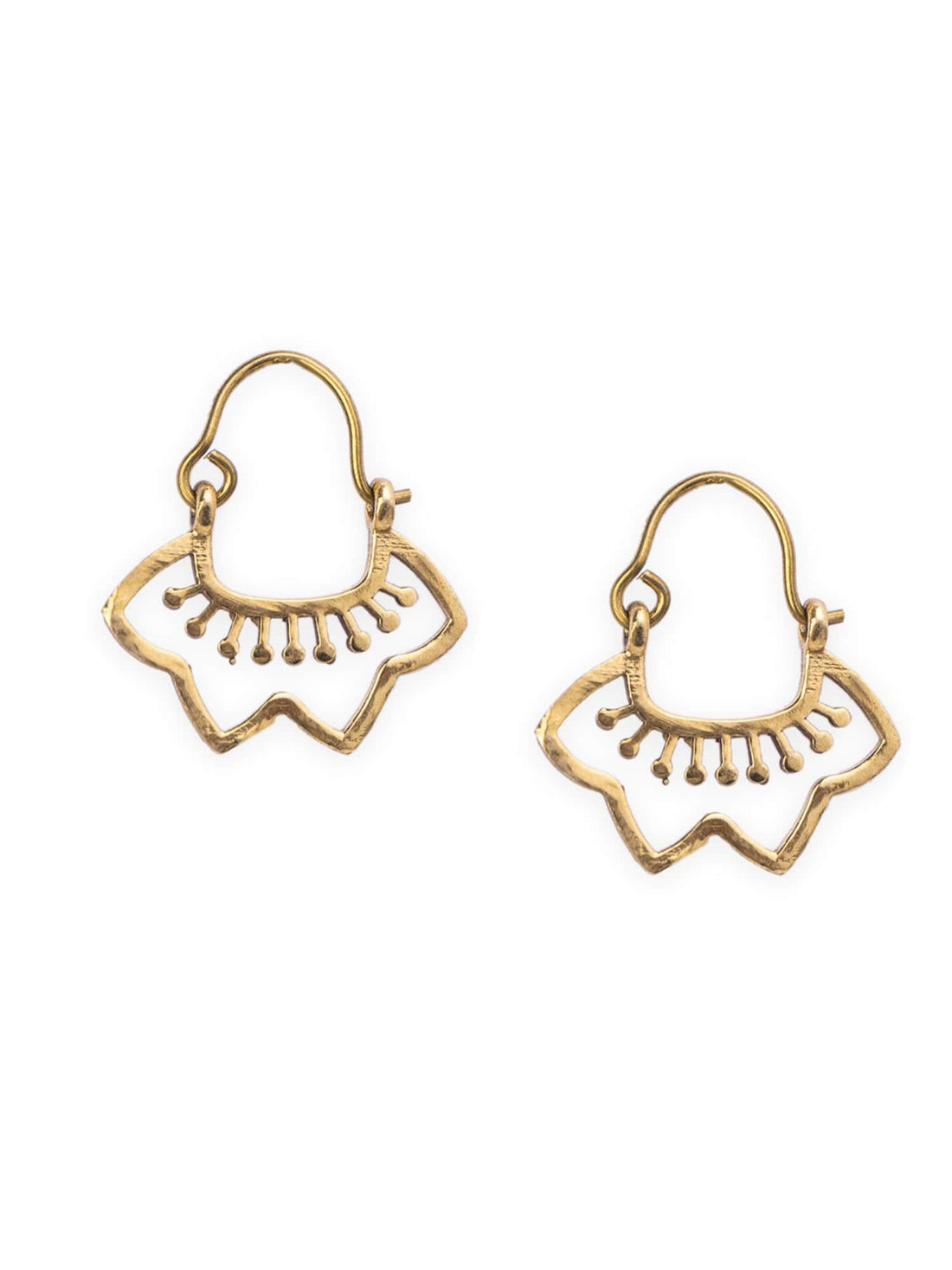 Daily Wear Hoops Earrings - Western Gold-Plated Brass Earrings By Studio One Love