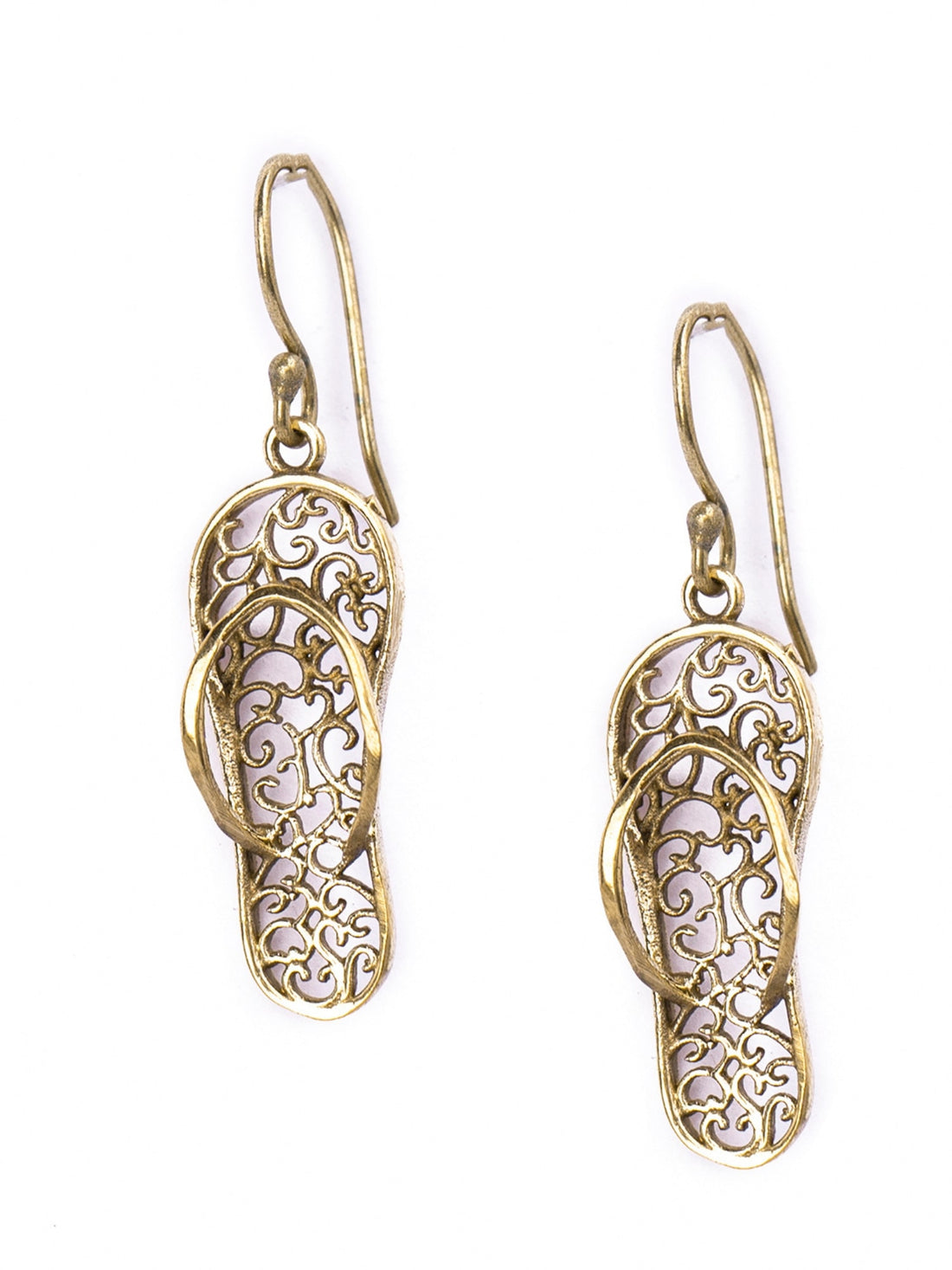 Daily Wear Drops and Danglers Earrings - Western Gold-Plated Brass Earrings By Studio One Love