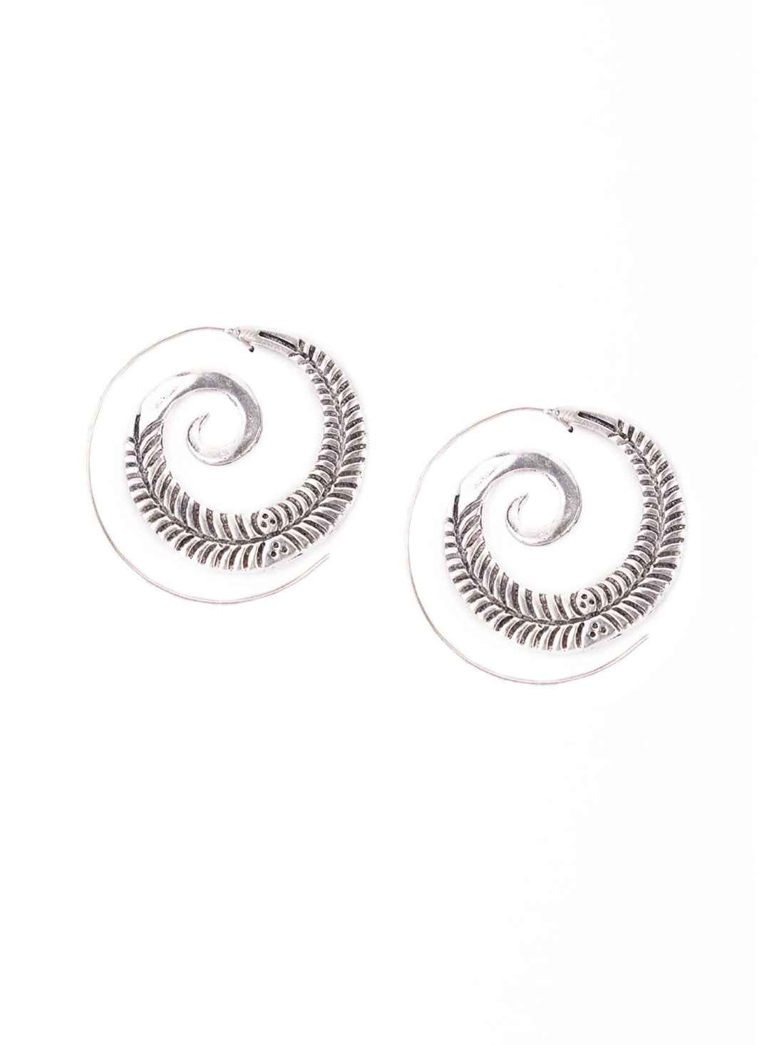 Daily Wear Hoops Earrings - Western Silver-Plated Brass Earrings By Studio One Love