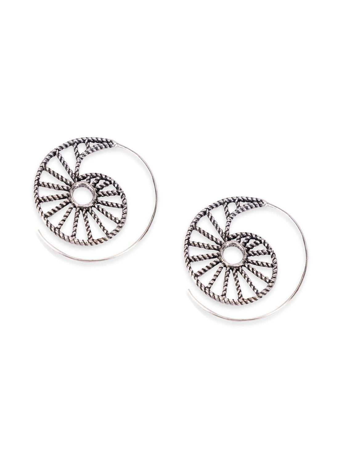 Work Wear Hoops Earrings - Pure Harmony Gold and Silver-Plated Brass Earrings By Studio One Love