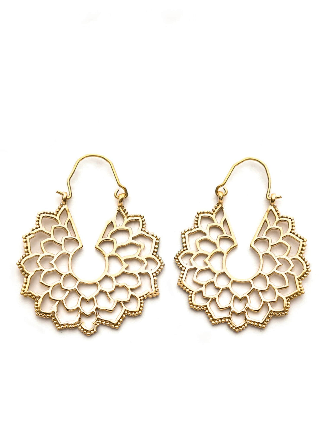 Daily Wear Hoops Earrings - Traditional Treasures Gold and Silver-Plated Brass Earrings By Studio One Love