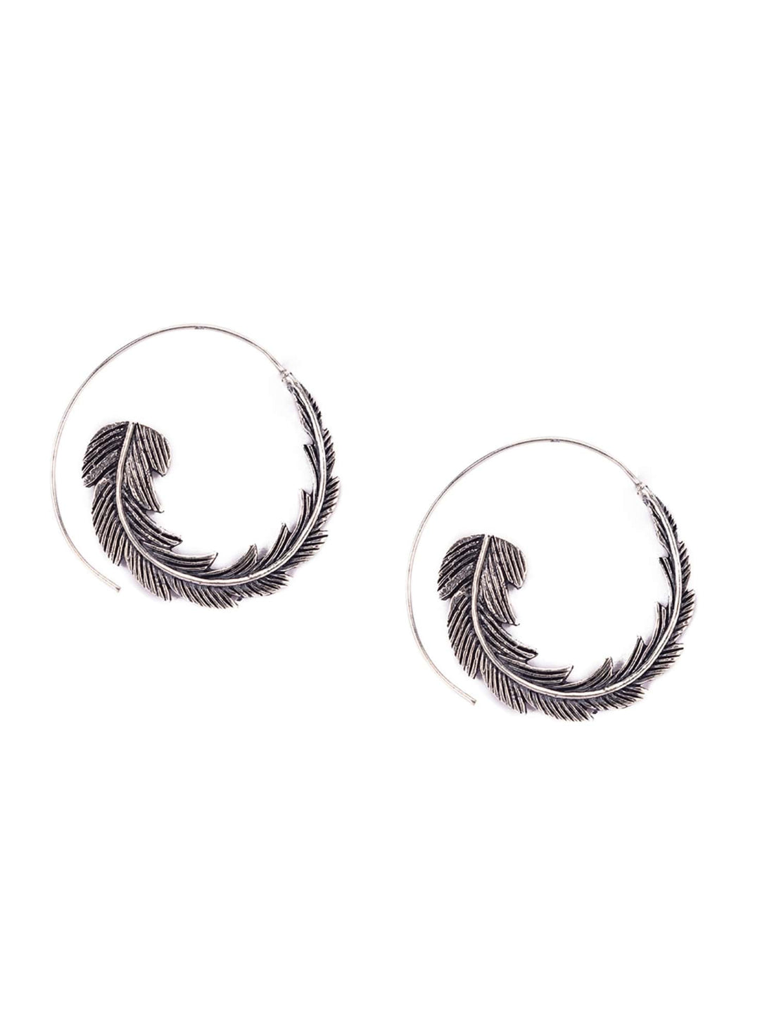 Daily Wear Hoops Earrings - Cosmopolitan Charms Silver-Plated Brass Earrings By Studio One Love