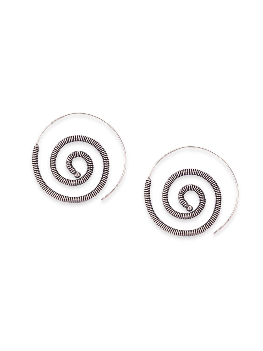 Daily Wear Hoops Earrings - Minimalist Maven Silver-Plated Brass Earrings By Studio One Love