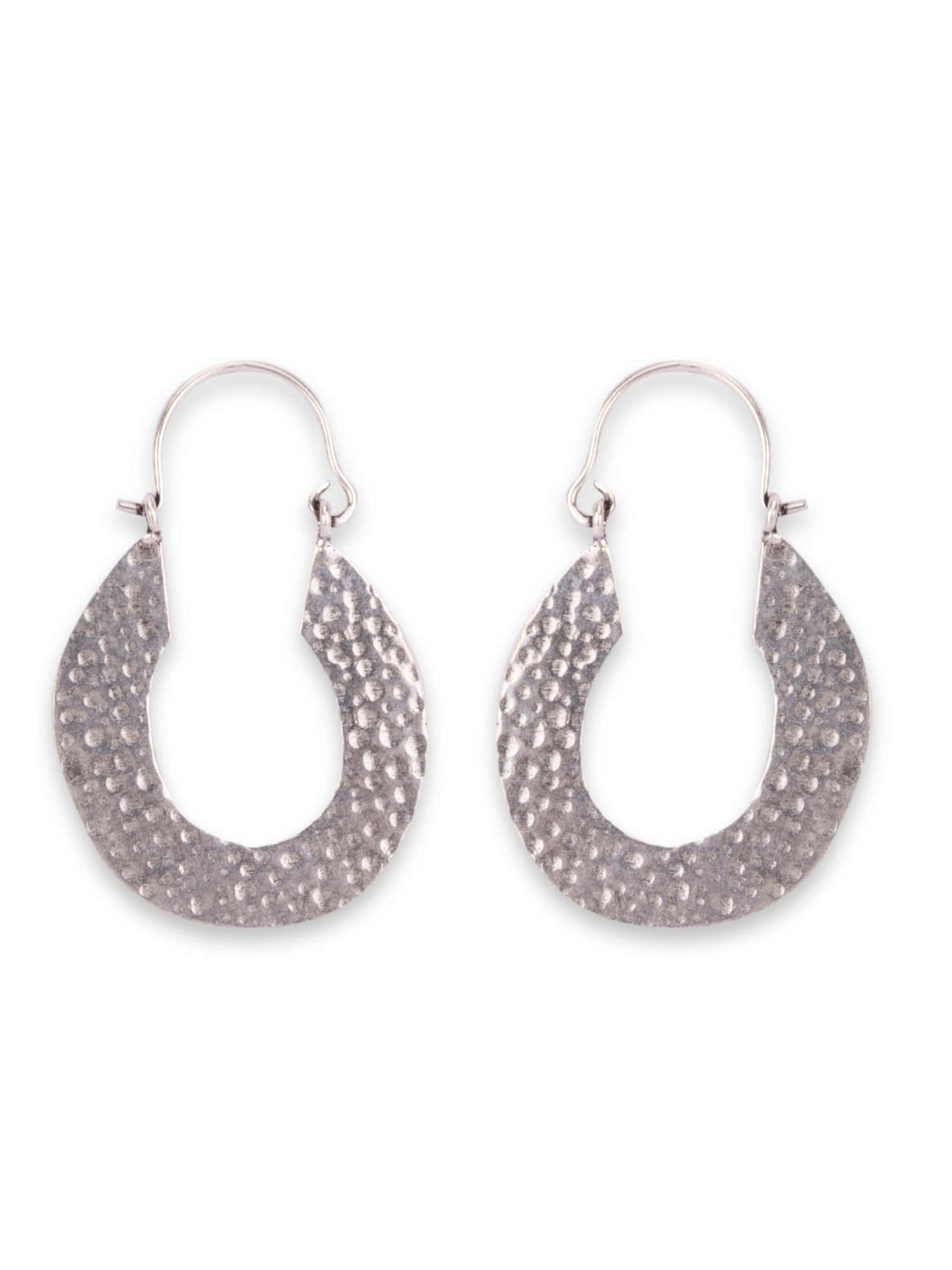 Daily Wear Hoops Earrings - Western Silver-Plated Brass Earrings By Studio One Love