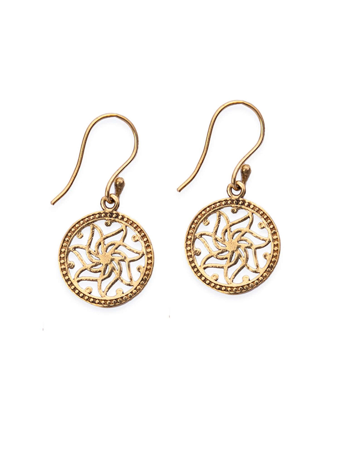 Daily Wear Drops & Danglers Earrings - Traditional Gold-Plated Brass Earrings By Studio One Love