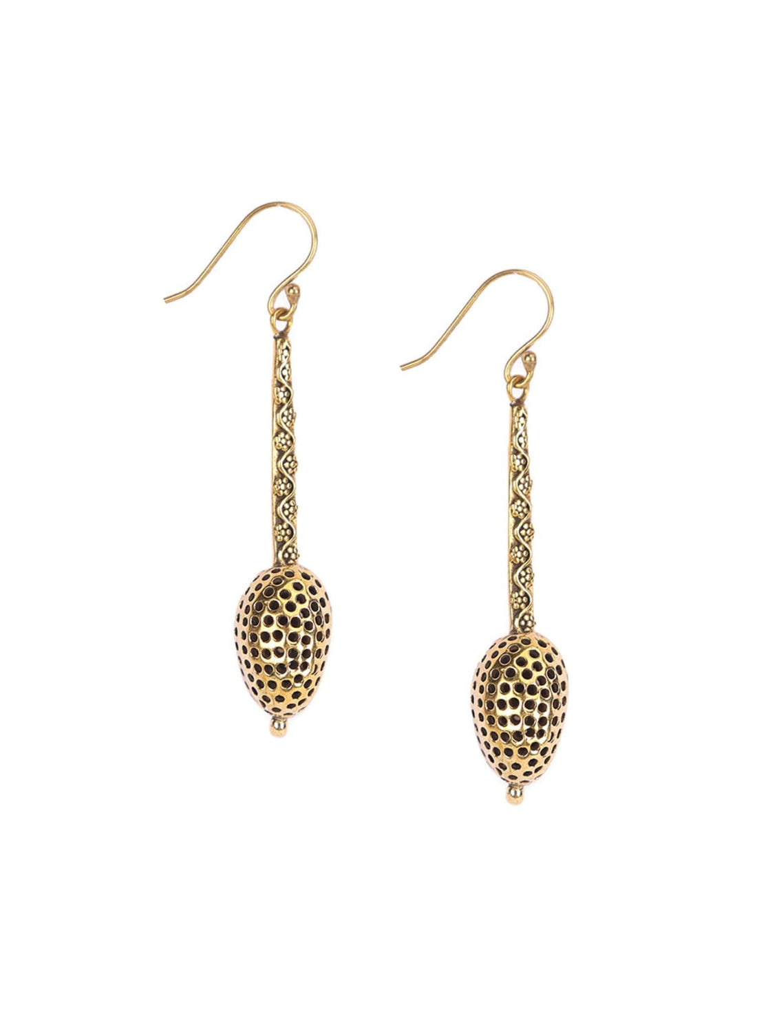 Daily Wear Drops and Danglers Earrings - Minimal Gold and Silver-Plated Brass Earrings By Studio One Love