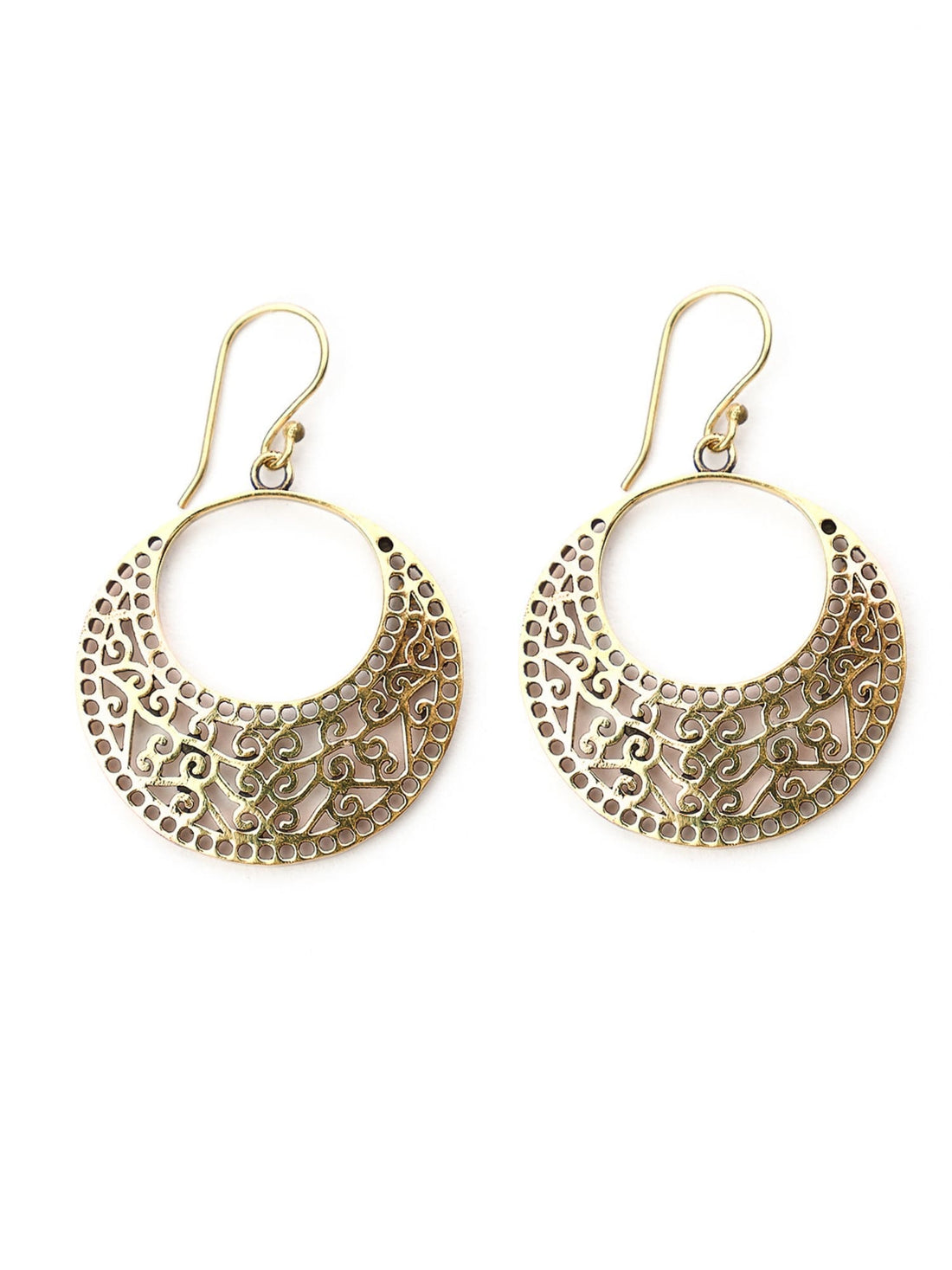 Festive Wear Chandbalis Earrings - Traditional Gold-Plated Brass Earrings By Studio One Love