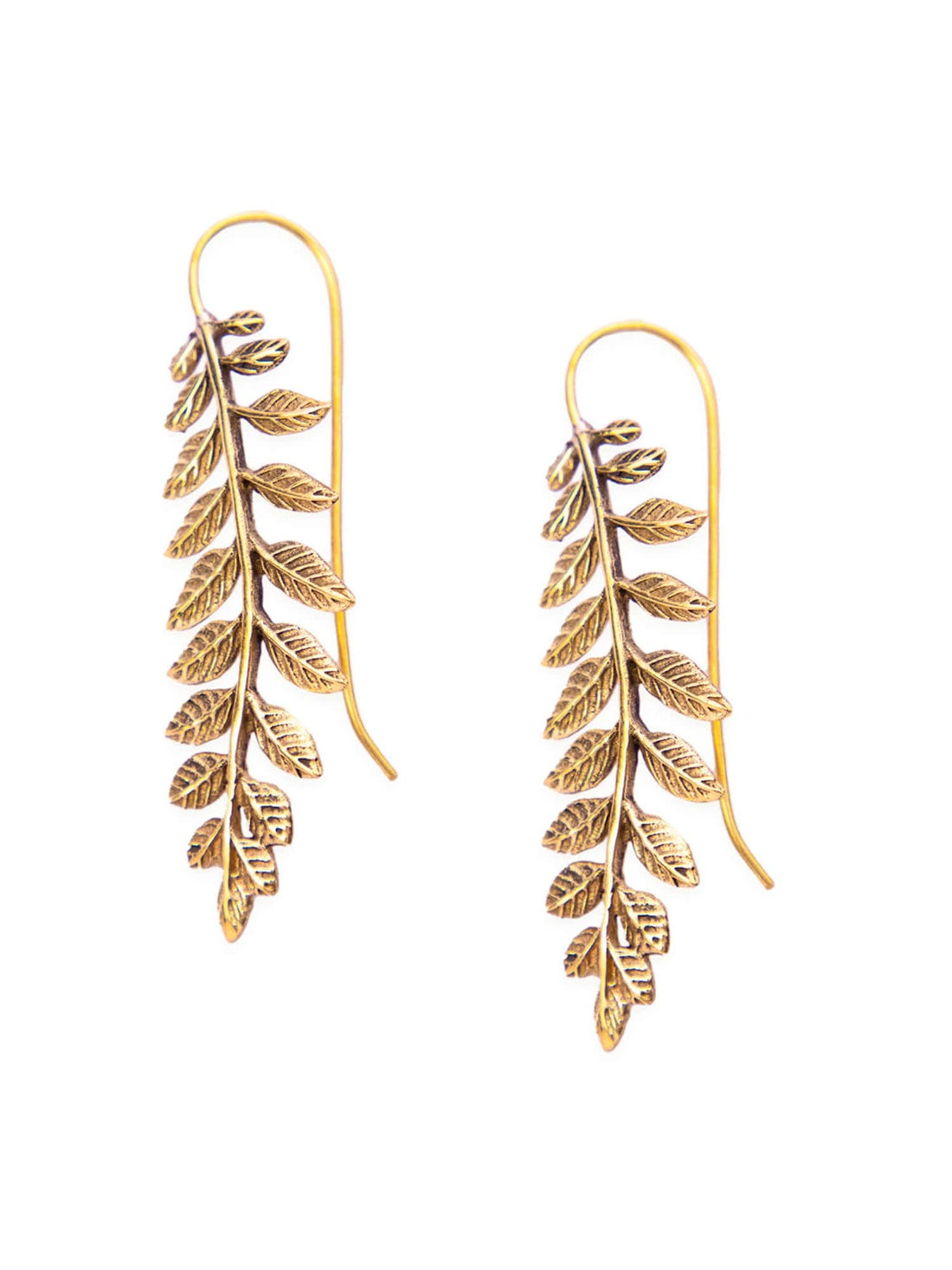 Party Wear Drops and Danglers Earrings - Western Gold-Plated Brass Earrings By Studio One Love