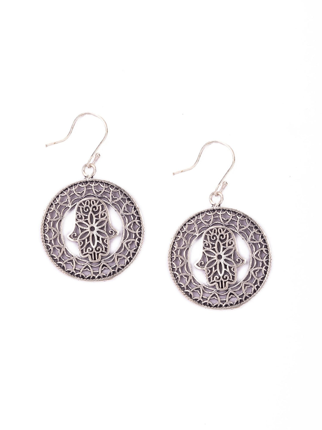 Daily Wear Drops and Danglers Earrings - Western Silver-Plated Brass Earrings By Studio One Love