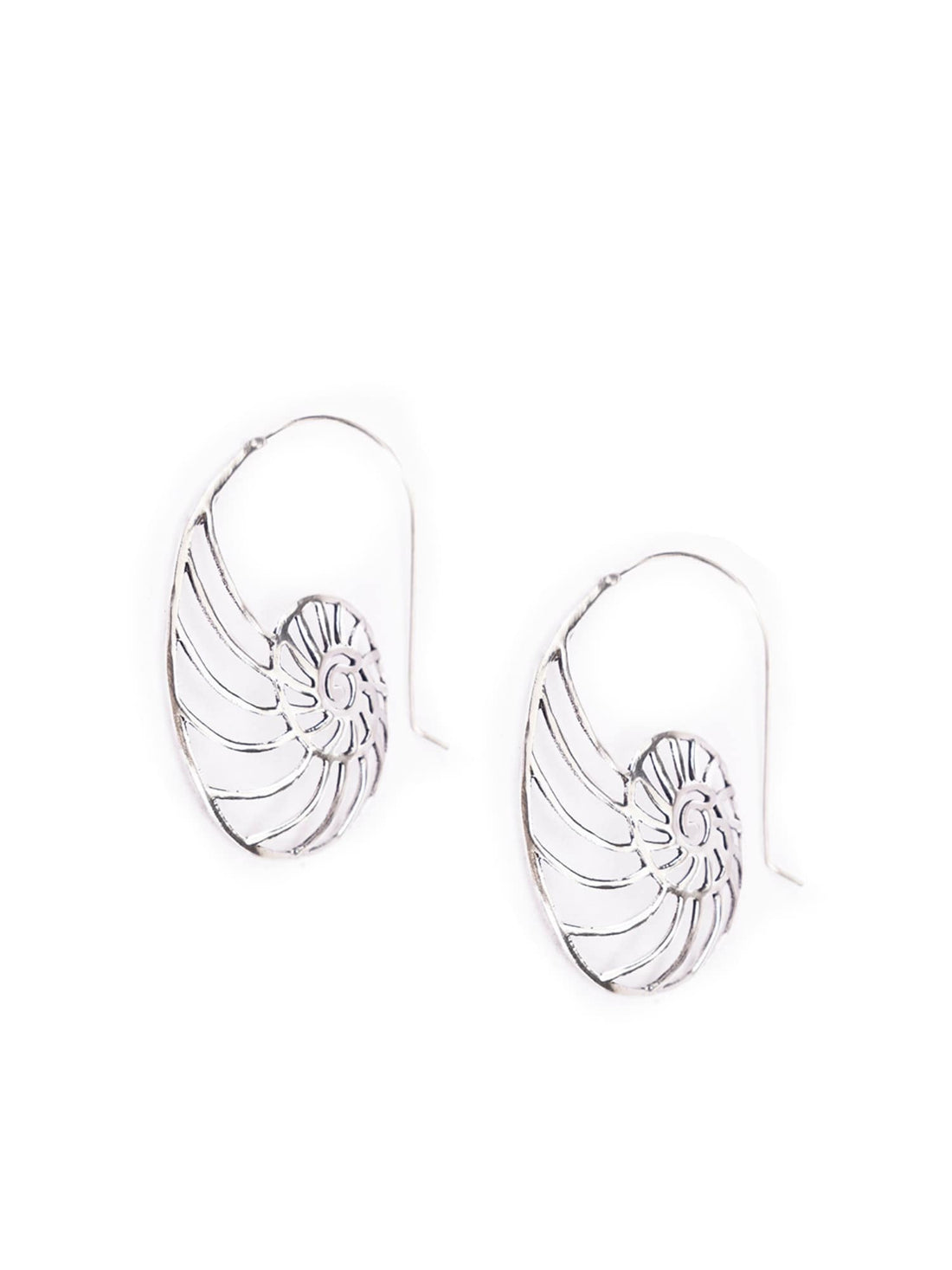 Work Wear Hoops Earrings - Understated Allure Silver-Plated Brass Earrings By Studio One Love