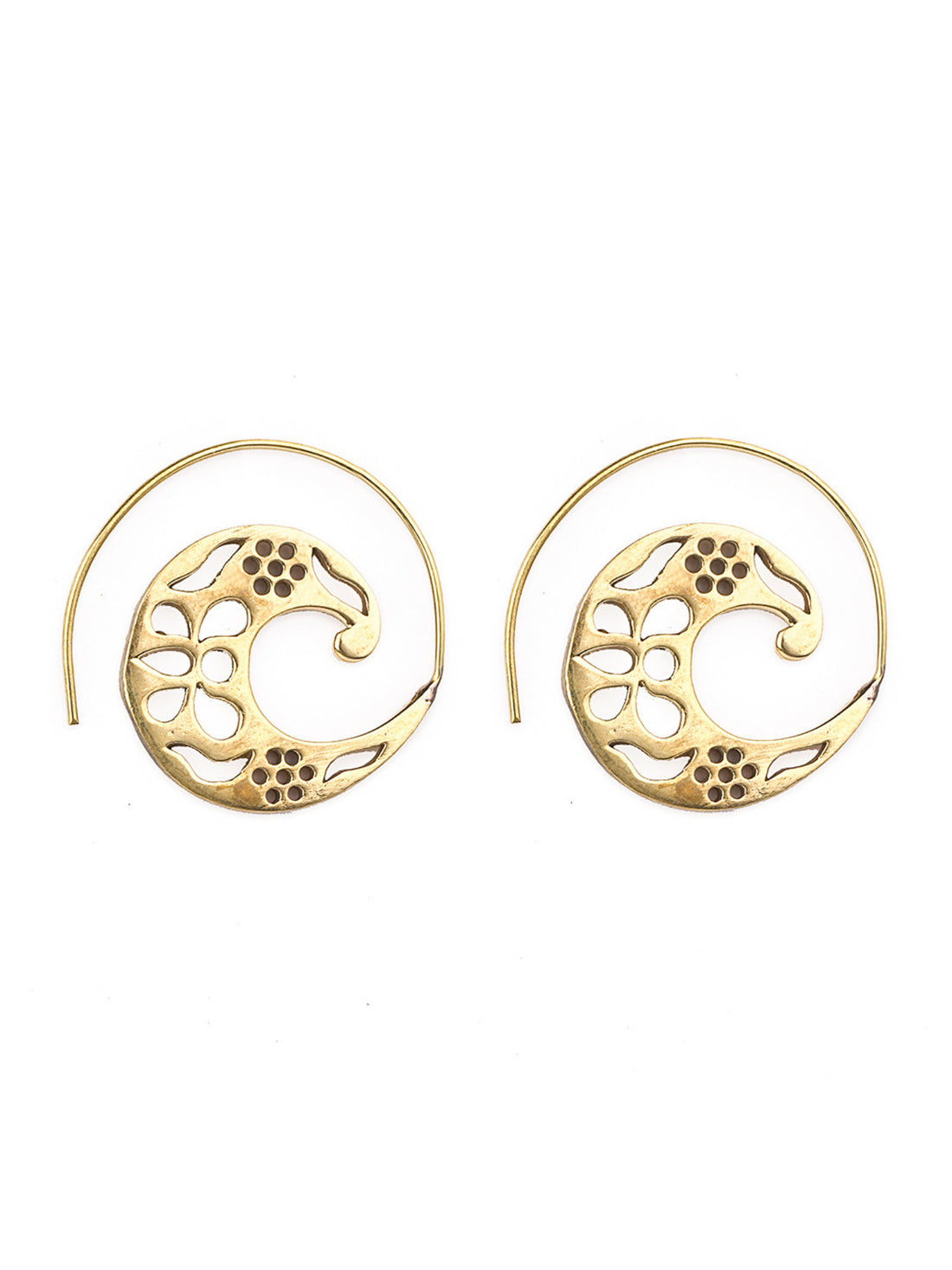 Work Wear Hoops Earrings - Traditional Gold and Silver-Plated Brass Earrings By Studio One Love