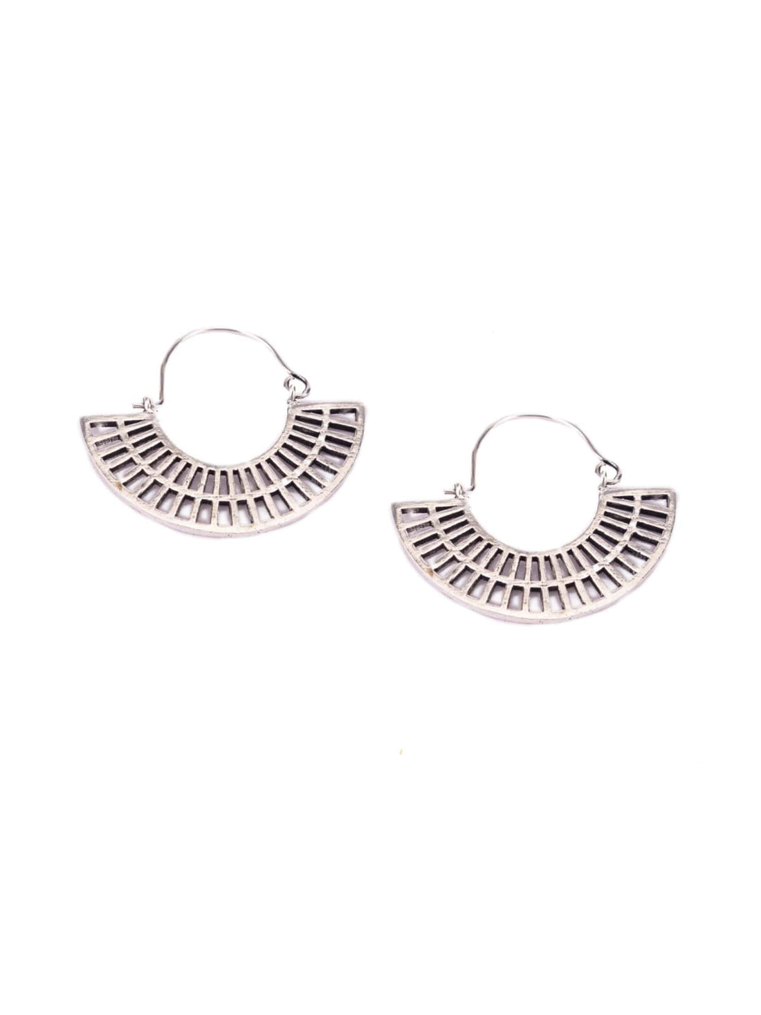 Daily Wear Hoops Earrings - Western Silver-Plated Brass Earrings By Studio One Love