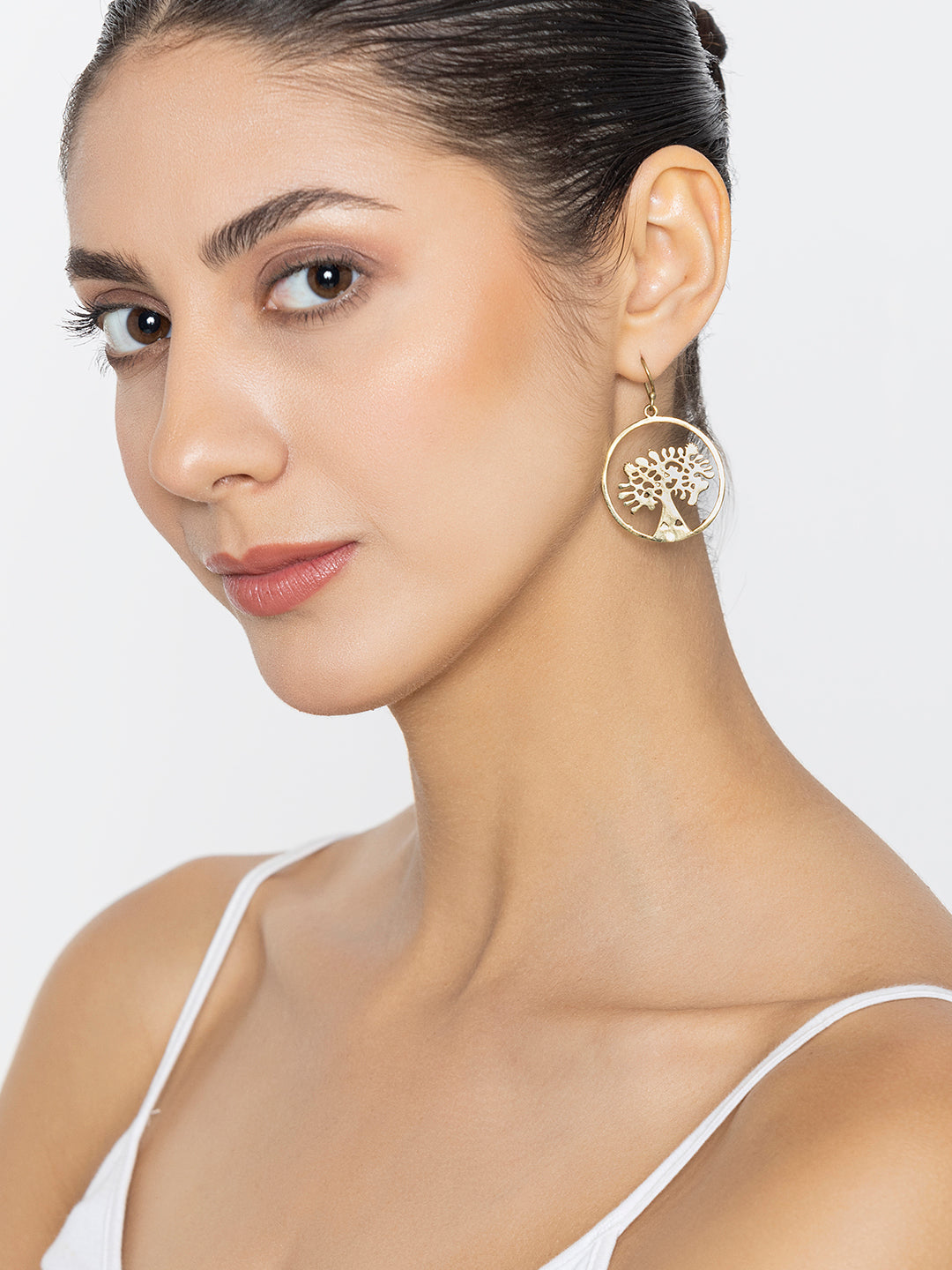 Daily Wear Drops & Danglers Earrings - Western Gold-Plated Brass Earrings By Studio One Love