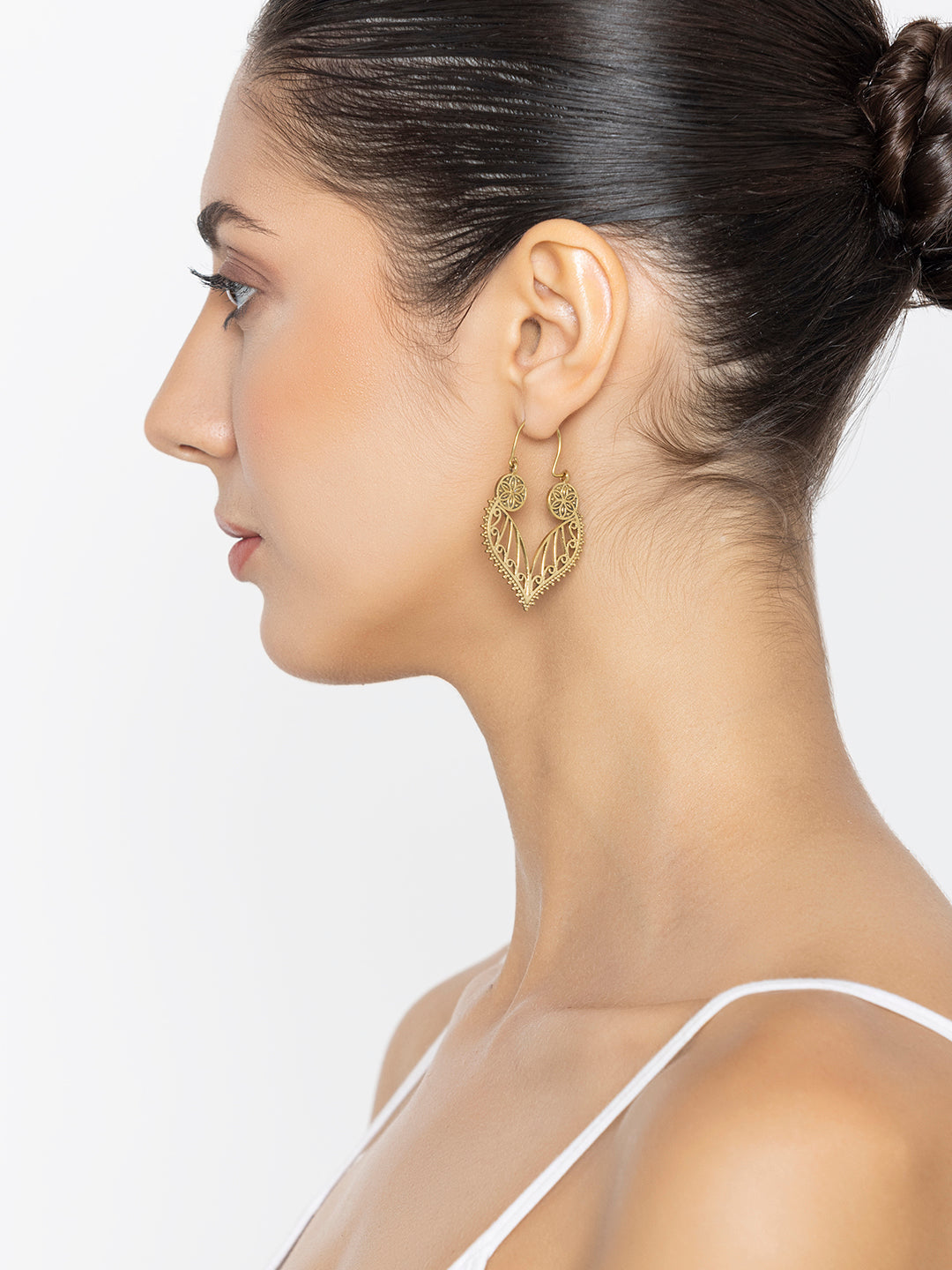 Daily Wear Hoops Earrings - Folklore Finery Gold and Silver-Plated Brass Earrings By Studio One Love