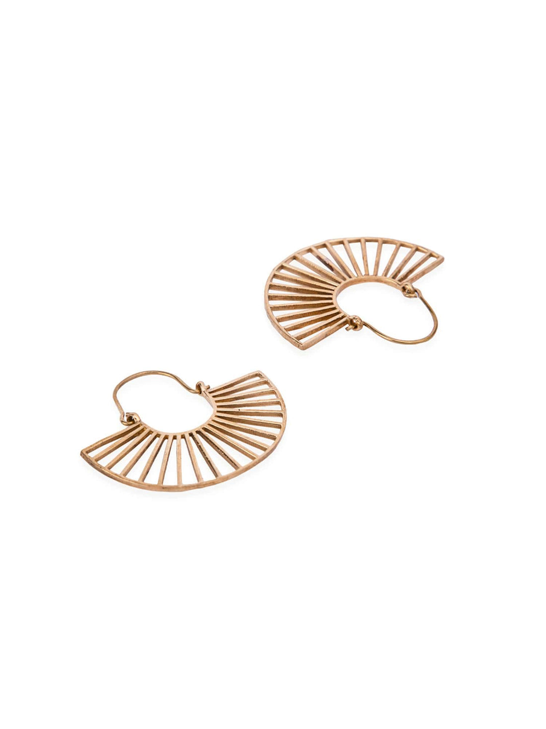 Lunar Glow Hoops Work Wear Gold and Silver Plated Brass Earrings