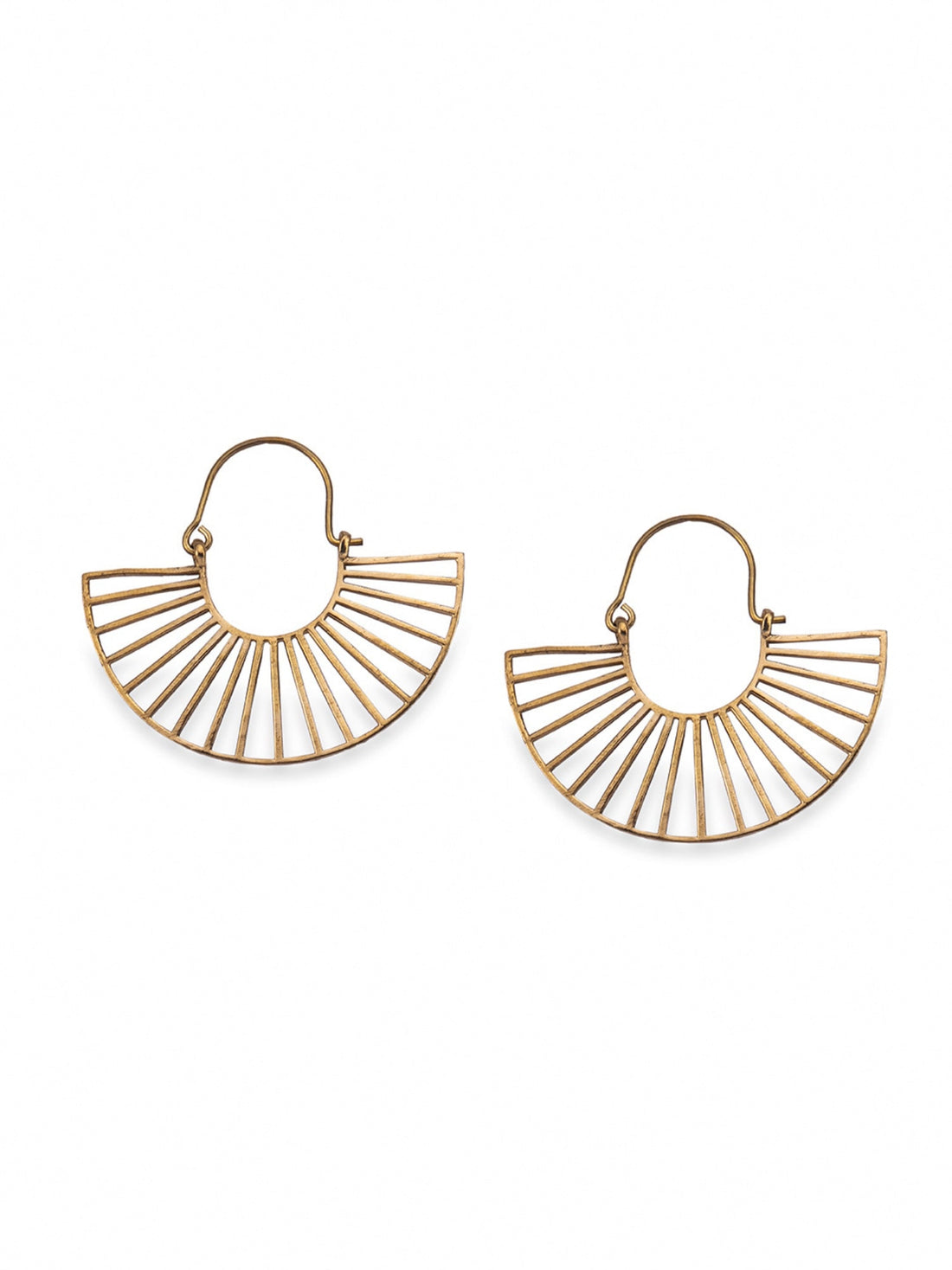 Lunar Glow Hoops Work Wear Gold and Silver Plated Brass Earrings