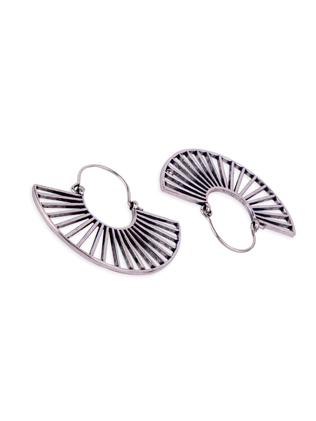 Lunar Glow Hoops Work Wear Gold and Silver Plated Brass Earrings