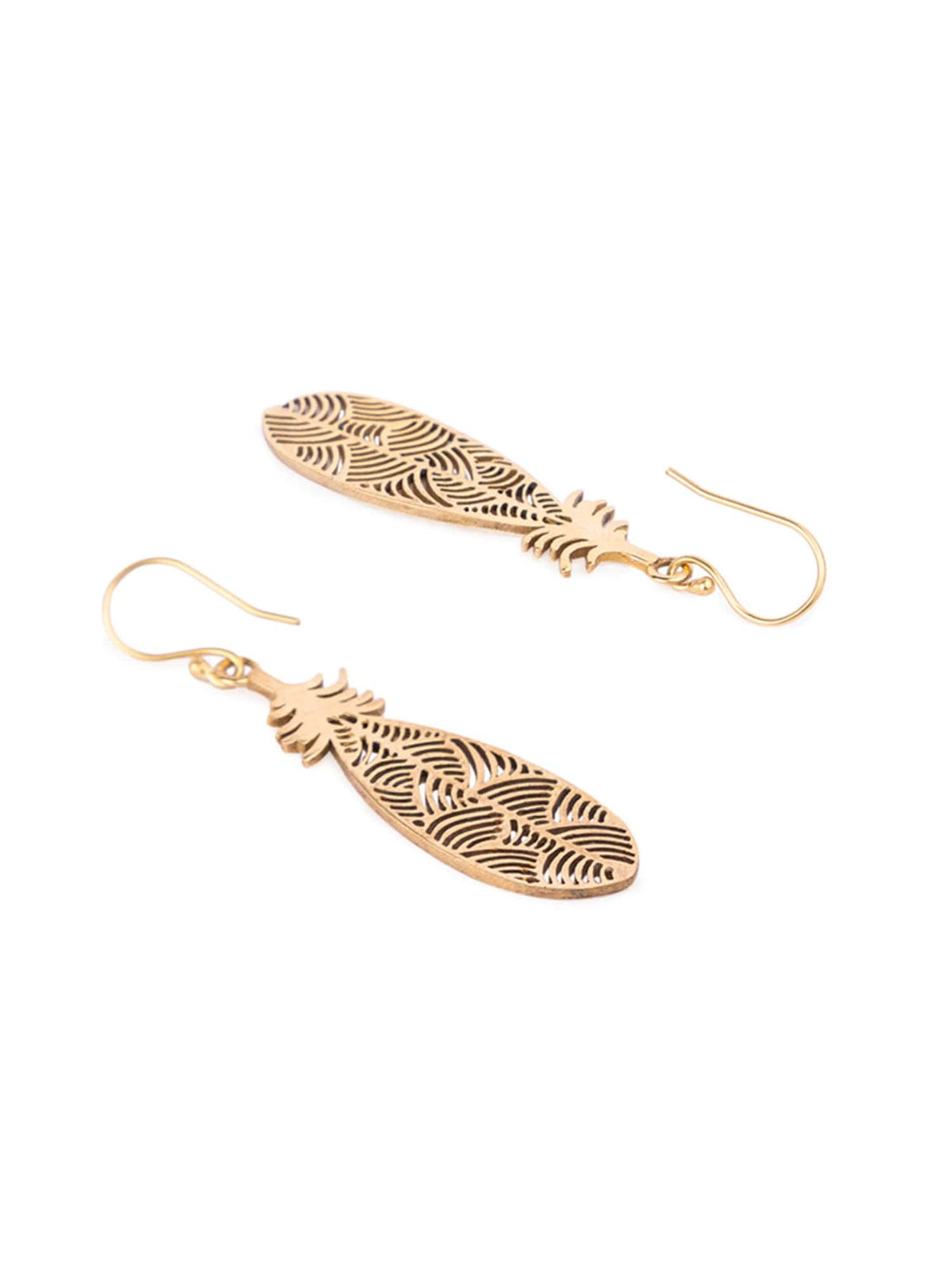 Daily Wear Drops & Danglers Earrings - Pineapple Chic Gold and Silver-Plated Brass Earrings By Studio One Love