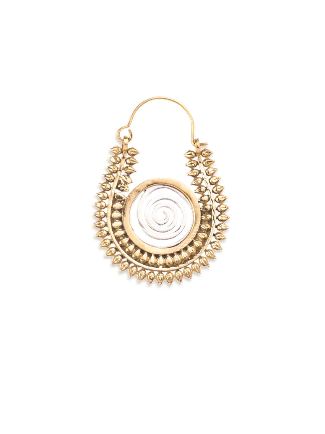 Festive Wear Hoops Earrings - Refined Radiance Gold and Silver-Plated Brass Earrings By Studio One Love